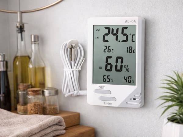 Väderstation LCD termometer hygrometer inomhus