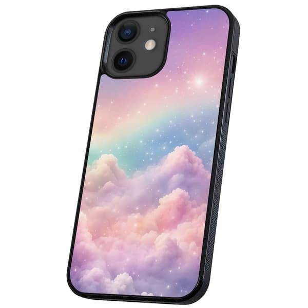 iPhone 12/12 Pro - Deksel/Mobildeksel Rainbow Clouds