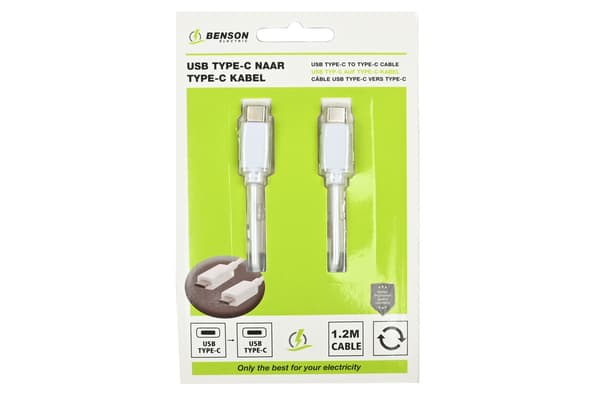 USB-C till USB-C kabel 1.2 m
