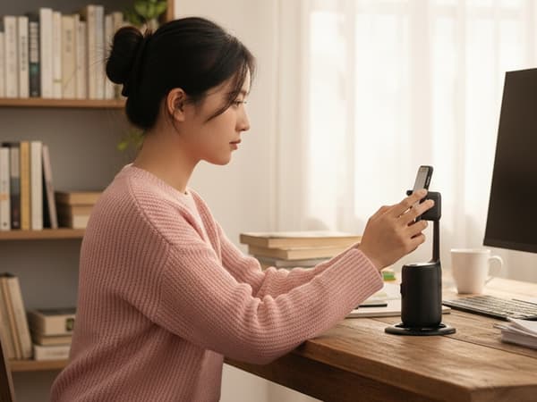 Mobilhållare 360° stabilisator med ansiktsföljning