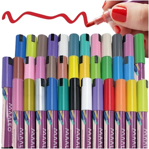 Akrylpennor 36-pack - Dubbelspetsade markers