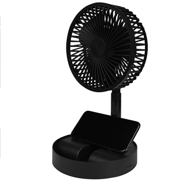 Ventilator sammenklappelig genopladelig sort