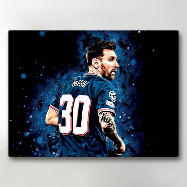 Lerretsbilde / Bilde - Messi - PSG - 40x30 cm - Lerret