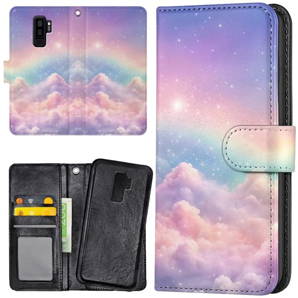 Samsung Galaxy S9 Plus - Lommebok Deksel Rainbow Clouds