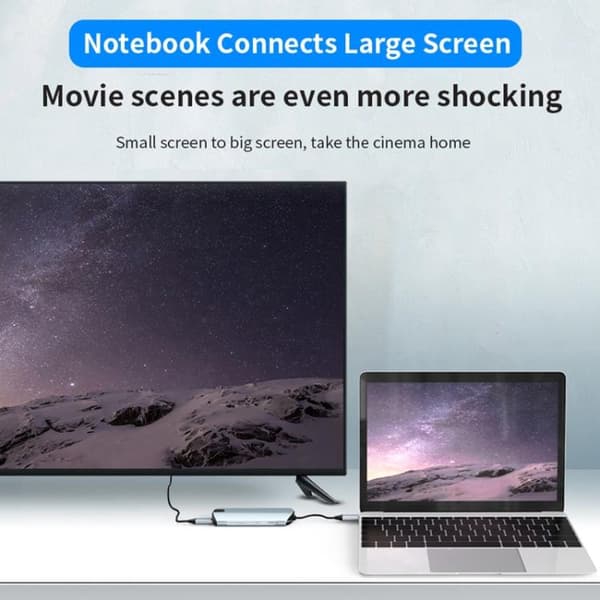 USB-C / Thunderbolt 3 til USB 3.0-Hub 5-Porter - Macbook