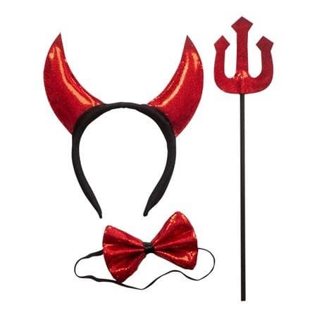 Djævel Kostume Sæt - Halloween & Maskerade