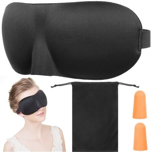 Sovmask och öronproppar – Resekit 2-i-1