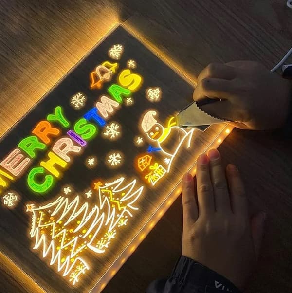LED Piirtoalusta / Ilmoitustaulu – Yövalo