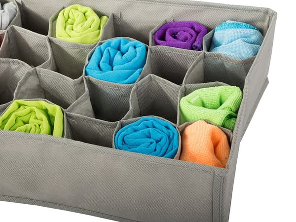 Undertøjsorganisator strømper skuffe garderobe 24 rum bin