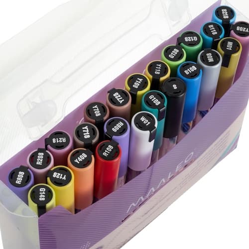 Akrylpennor 24-pack - Marker-set för målning