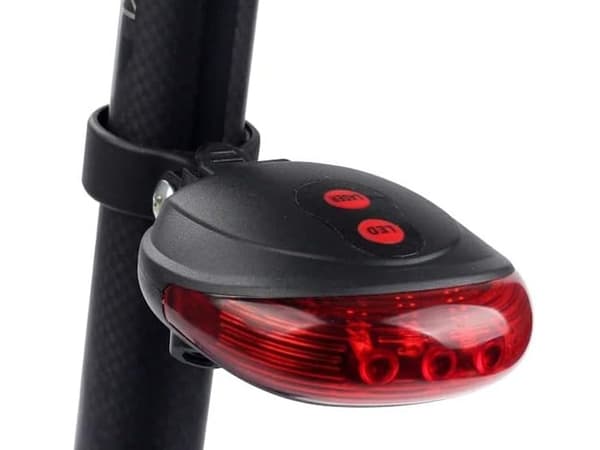 Sykkelbaklys 5 LED laserlinje baklys