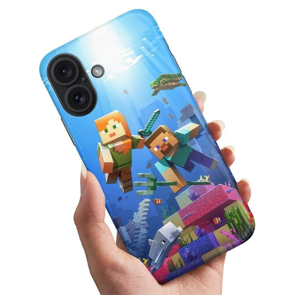Deksel / Mobildeksel til iPhone 16 Plus - Minecraft