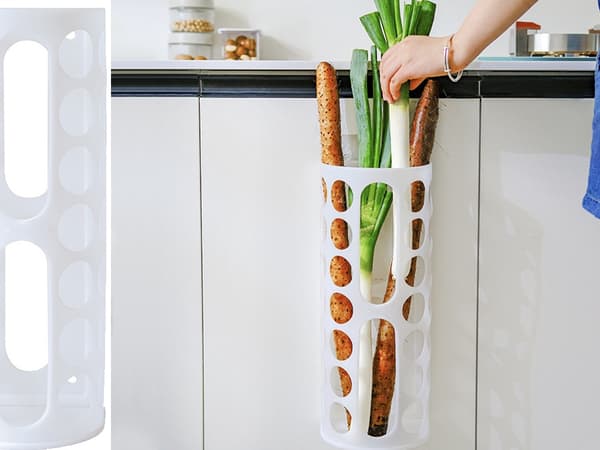 Plastpåsehållare - Universell väggmonterad vit
