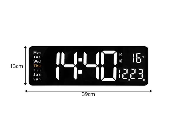 Digital väckarklocka LED - Temperatur och datum