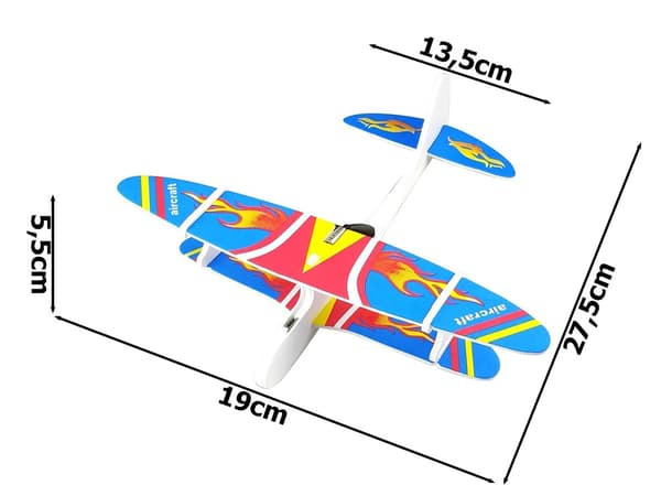 Polystyren flyvende skum usb motor svævefly dart lys