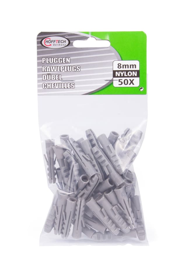 Plugg 8 mm nylon 50 st