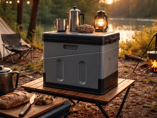 Bærbar campingtoalett sammenleggbar
