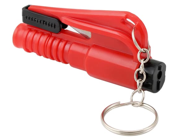 Sikkerhetshammer med Nøkkelring - Beltekutter & vindusknuser - 2-Pack