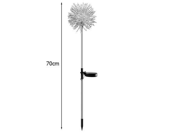 Solcellelampe LED fe på spyd 2 stk