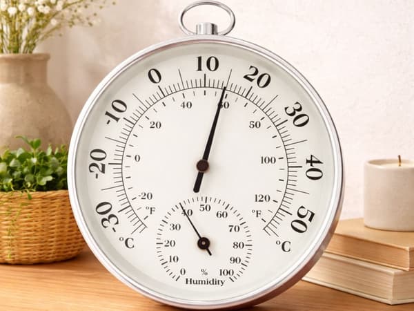 Analogt termometer hygrometer vegg