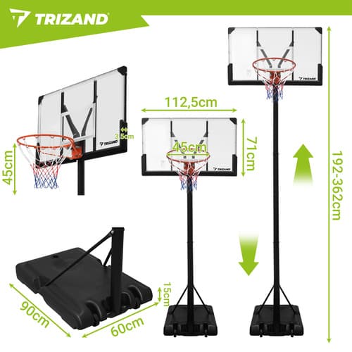 Basketkorg med ställning - 305 cm