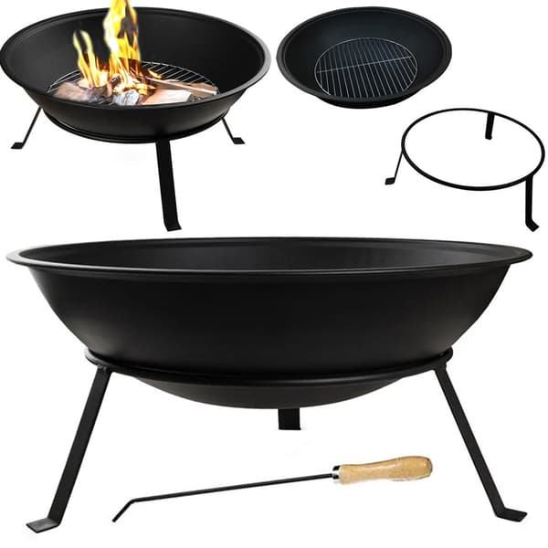 Bålsted / Bålfad med grillrist - 55 cm