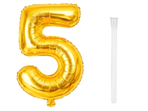 Folieballon tal guld 66 cm
