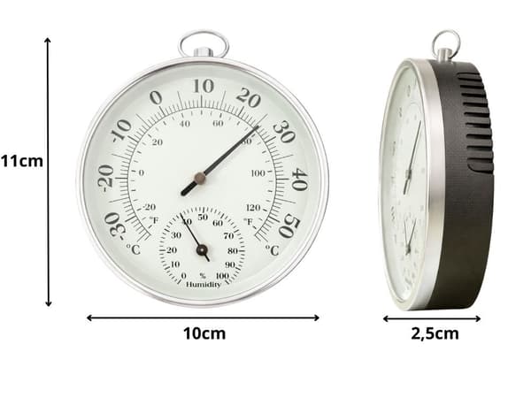 Analogt termometer hygrometer vegg
