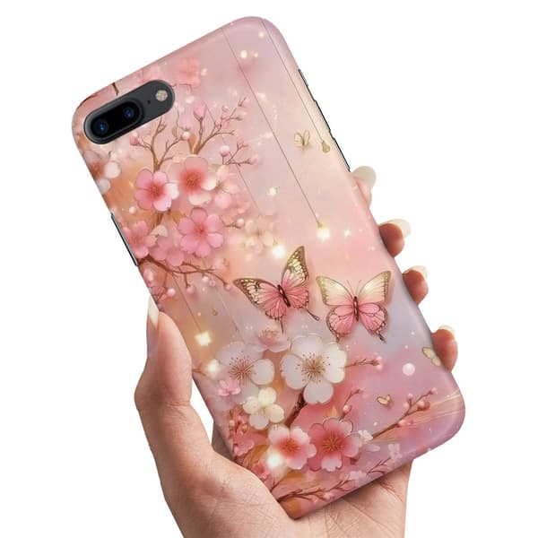 Deksel / Mobildeksel til iPhone 7 / 8 Plus - Flowers & Butterflies