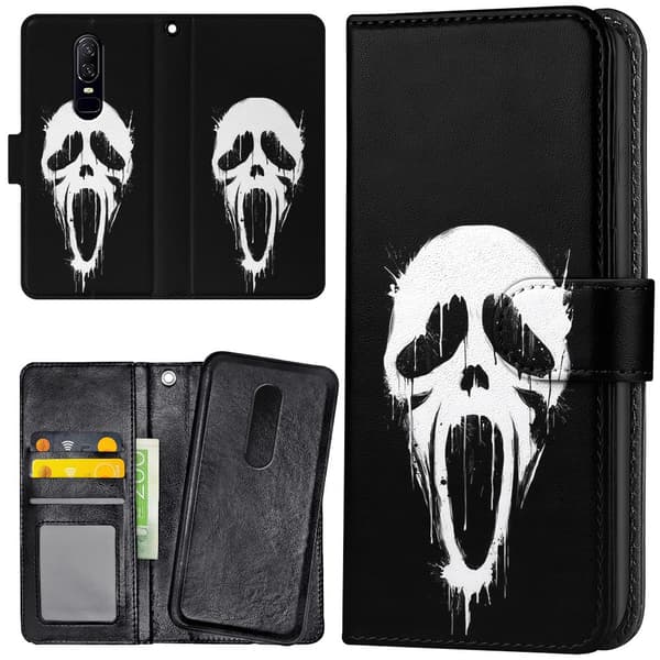 OnePlus 7 - Lommebok Deksel Scream Ghostface