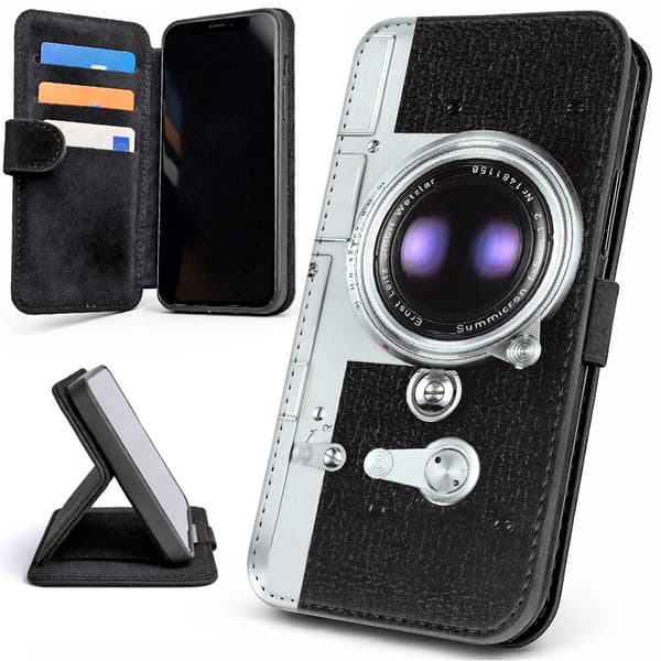 Lommebok Deksel / Mobildeksel til Google Pixel 10A - Retro Kamera