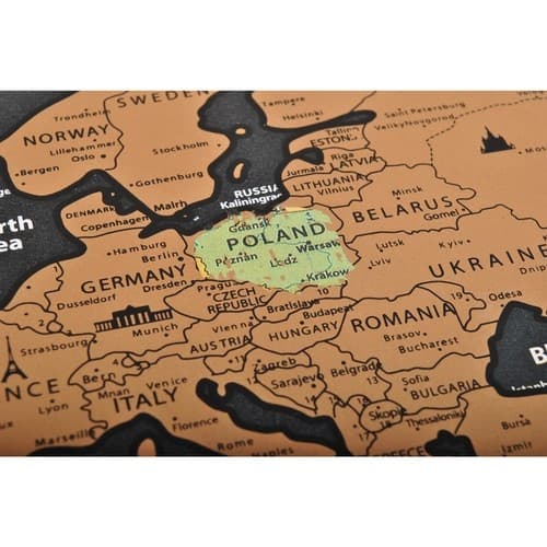 Kartta Scratchilla / Scratch Map / Maailmankartta - 82 x 59 cm