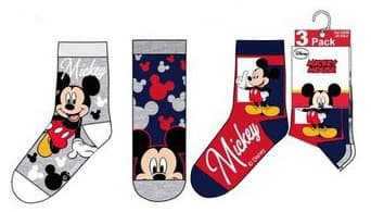 Mickey Mouse Børnestrømper / Strømper til Børn - 3-Pak - 27/30
