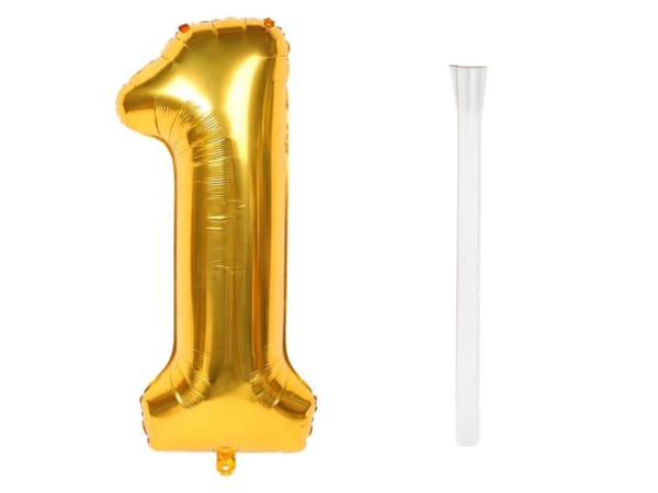 Folieballon tal guld 66 cm