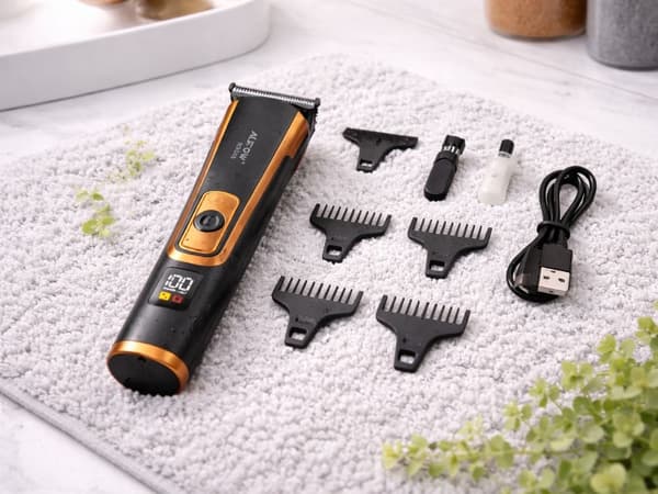 Skægtrimmer hårklipper USB med tilbehør