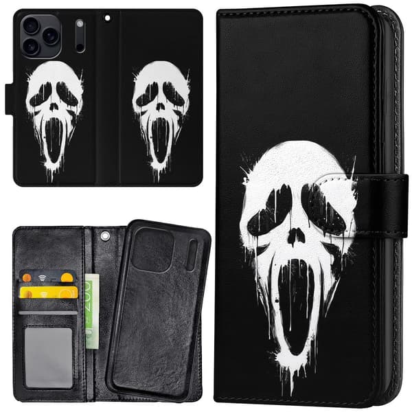 iPhone 17 Pro - Lommebok Deksel Scream Ghostface