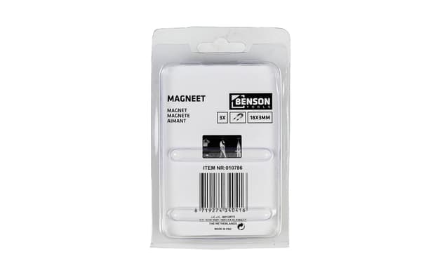 Magnet stark 3 st 18 x 3 mm