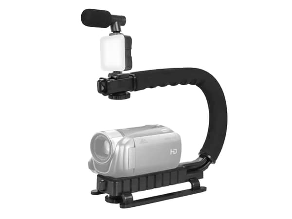 Vlogging kit videooptagelse stativ mikrofon telefonholder