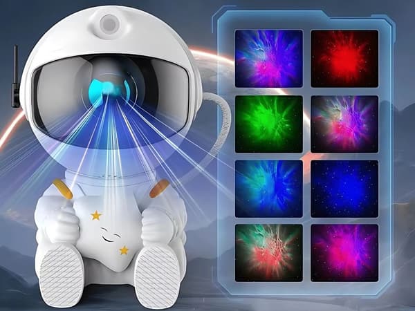 Romprojektor astronaut - Laser LED med fjernkontroll