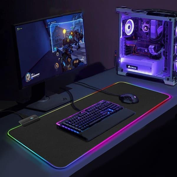Gaming Musemåtte med LED-lys - RGB - 80x30 cm
