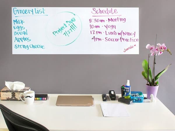 Selvheftende Whiteboard / Whiteboard - 200 x 45 cm
