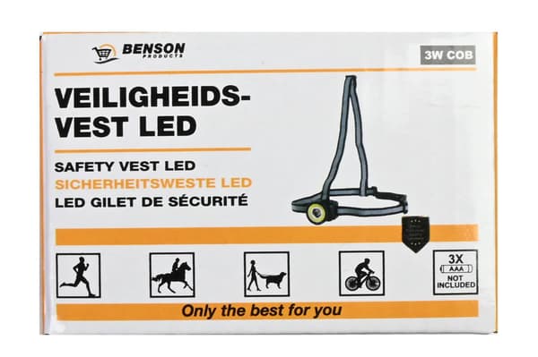 LED-valoilla varustettu heijastinliivi