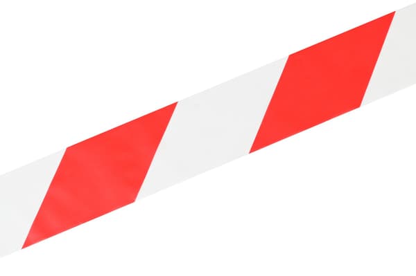 Sperrebånd rød/hvit 50 m