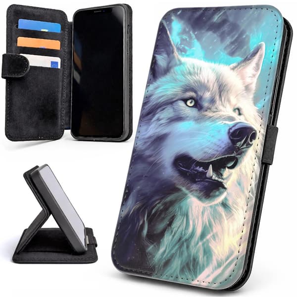 Lompakkokotelo / Kuoret iPhone 17 Pro Max - Wolf