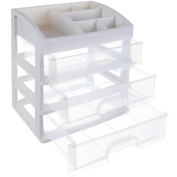 Makeupholder / Holder til Makeup - 6 rum & 3 skuffer