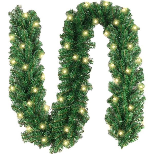Julekrans med 50 LED - 3 m lyslenke