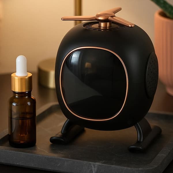 Bluetooth-kaiutin / Kaiutin aromaterapialla ja LED-yövalolla – Herätyskello