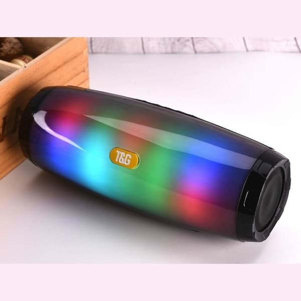 Bluetooth Högtalare med LED - Trådlös - Svart