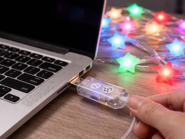 LED RGB stjärnslinga USB app fjärrkontroll