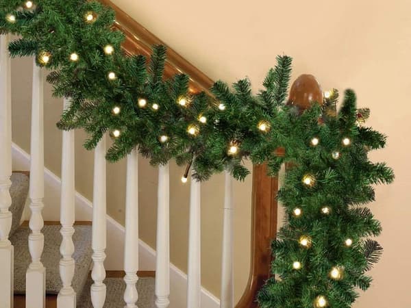 Julekrans med 50 LED - 3 m lyslenke